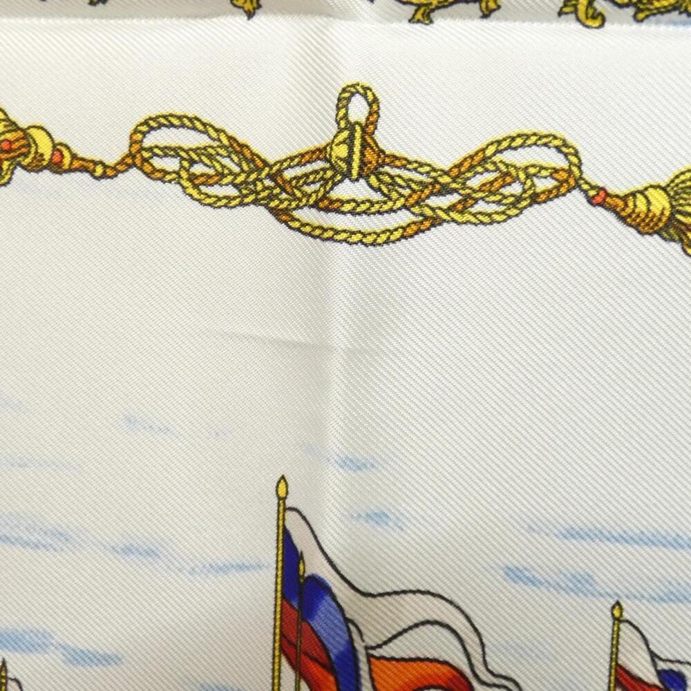 HERMES White Scarf - Picture 4 of 5